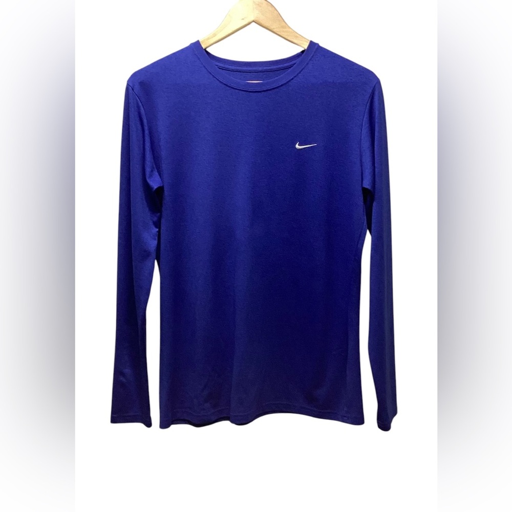 Nike dri fit Shirt Women Royal Blue Size Large - Picture 2 of 7